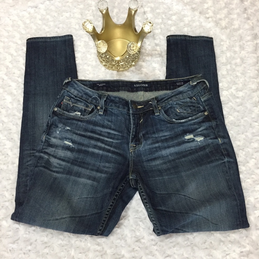 Vigoss Dark Blue Jagger Women’s Skinny Jeans 30/31